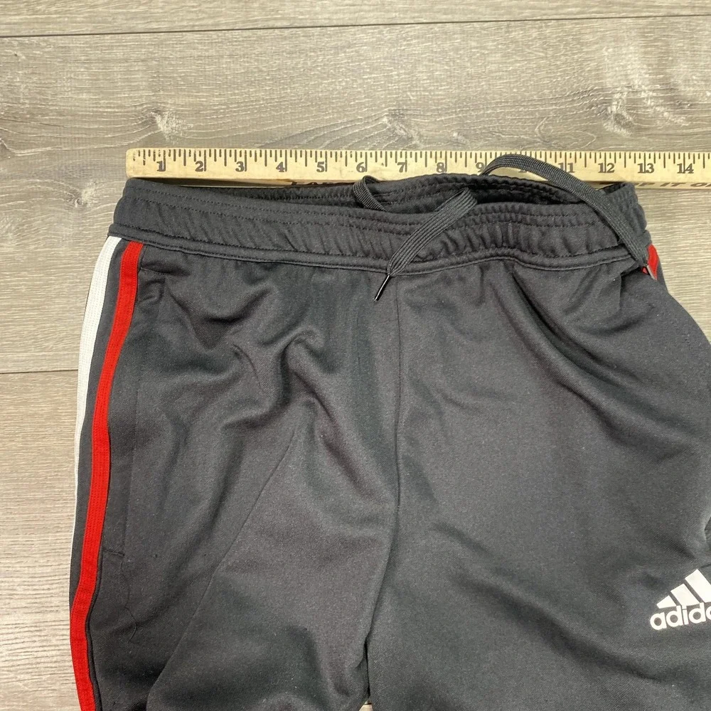Adidas Track‎ Pants Mens Large Black AEROREADY Zip Ankle Striped Soccer Athletic